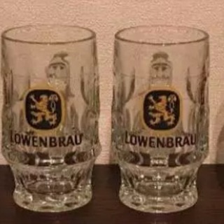 未使用◆非売品レーベンブロイLOWENBRAUビールグラス