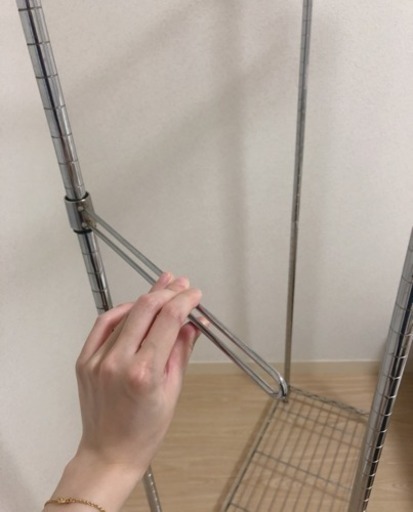 メタルラック ハンガーラック バッグホルダー付き ハンガーポール スチールラック むーたむ 横浜の家具の中古あげます 譲ります ジモティーで不用品の処分