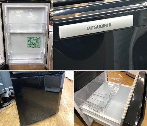 【 MITSUBISHI 】三菱 146L 2ドア ノンフロン冷凍冷蔵庫 ラウンドカットデザインが美しい コンパクトなボディに、使いやすい機能を満載