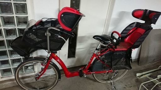 【取引中】12日まで限定値引き！今月はもう値引きしませんのでお早めに！！子供乗せ 自転車 アンジェリーノ ブリヂストン 3人乗り
