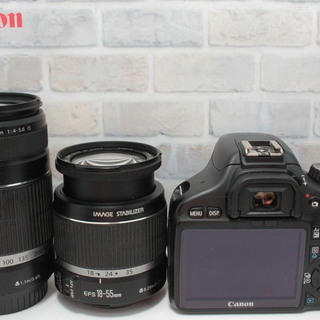 全国送料無料!!011❤手振れ補正Wレンズ!!❤️スマホ転送❣️ KISS X4❤1800万画素