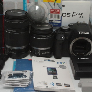 全国送料無料!!015❤美品!!手振れ補正ダブルレンズ❤スマホ転送OK❤kiss x3❤動画