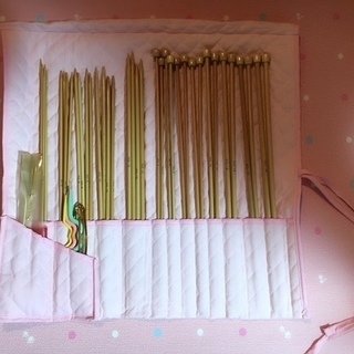 【お取引決定】 棒編み針セット　収納袋付き　ハンドメイド　手芸