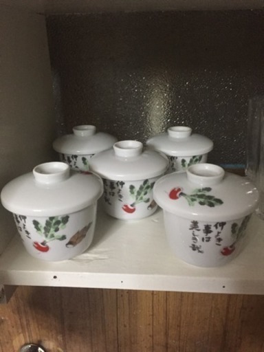 可愛い 茶碗蒸し 器 5セット Asboox 大街道の食器の中古あげます 譲ります ジモティーで不用品の処分