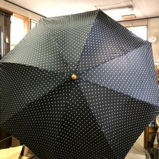 折りたたみ傘  黒水玉