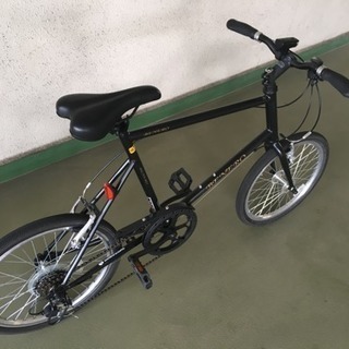 自転車 【ほぼ新品自転車】艶消しブラック20インチミニベロ