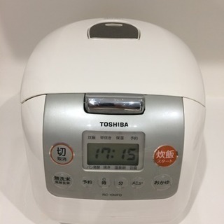 TOSHIBA 炊飯器 5合 RC-10MFD 1.0L ホワイ...