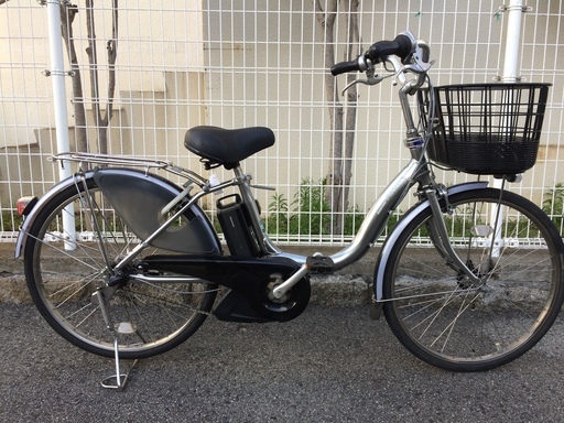 ブリヂストン　アシスタ　新基準　子供乗せ　8,7AH　24インチ　シルバー　長生き　パス　ビビ　神戸市　電動自転車　地域限定