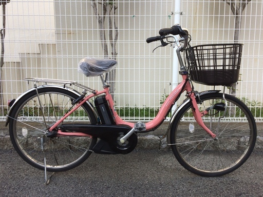 ブリヂストン　アシスタ　新基準　子供乗せ　24インチ　ピンク　長生き　パス　ビビ　神戸市　電動自転車　地域限定