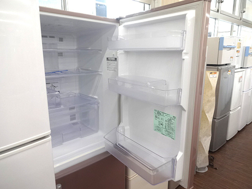 札幌 引き取り 三菱 2ドア冷蔵庫 256L 2013年製 MR-H26W-P