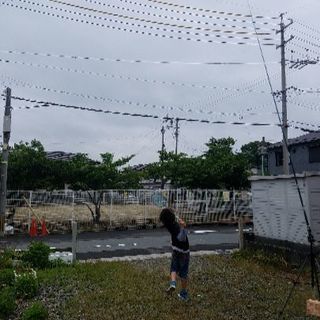 １人バドミントン!