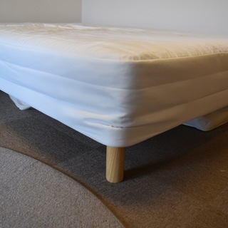 無印良品　脚付マットレス　ポケットコイル（ダブル） 脚付マットレス・高密度ポケットコイル・ダブル（スチールメッシュ