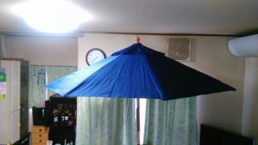 商談中！ 新品 木製パラソル210 CM \u0026ベースのセット