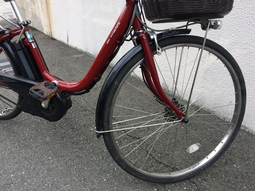 地域限定送料無料　パス　ナチュラ　8,9AH　子供乗せ　赤系　神戸　電動自転車 地域限定送料無料 パス ナチュラ 8,9AH 子供乗せ 赤 神戸市 電動自転車