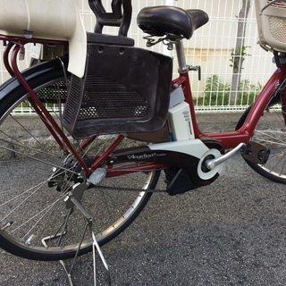 ブリヂストン　アンジェリーノ　新基準　三人乗り　子供乗せ　赤　ギュット　キッス　神戸市　電動自転車　地域限定