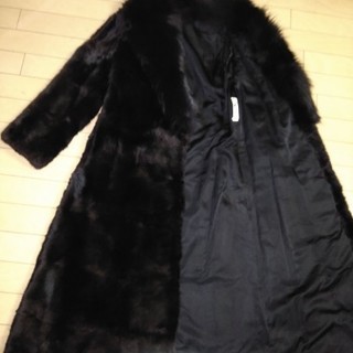 T.Riemer★ミンクロングコート＊フォックス襟★Made in France★ T.Riemer☆ミンクロングコート＊フォックス襟☆Made in France☆