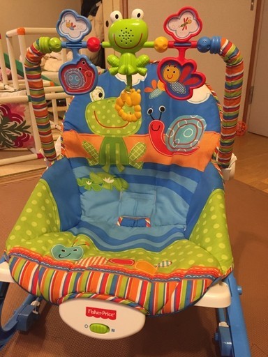 フィッシャープライス インファント トドラーロッカー カエル バウンサー ベビーギア 3way ベビーラック ロッキングチェア Mana 泉南のベビー用品 ベビーラック ベビーチェア の中古あげます 譲ります ジモティーで不用品の処分