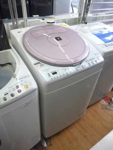 札幌 シャープ プラズマクラスター 8kg 2013年製 洗濯乾燥機 ES-TX820 洗濯機 SHARP 新生活
