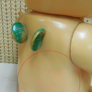 特大キューピー人形 フィギュア 54cm 緑羽根 日本製 変な眉毛 レトロ　南12条店