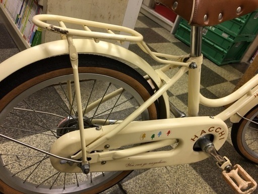 [5818]HACCHI　ハッチ　ブリヂストン　キッズサイクル　子供用自転車　16インチ　シングル　BAA自転車安全基準適合　アイボリー