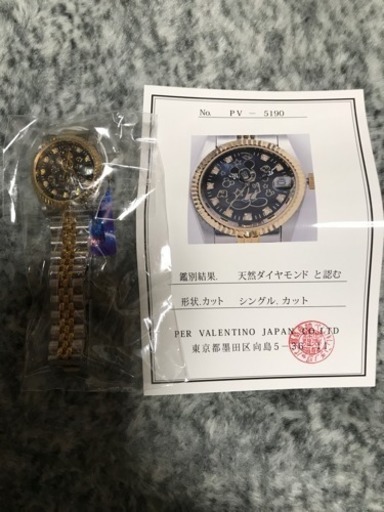 女性用腕時計(ミッキーマウス10ポイントダイヤ付)