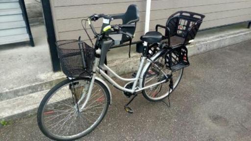 【取引中】自転車　サイズ26　チャイルドシート（OGK）、空気入れ付