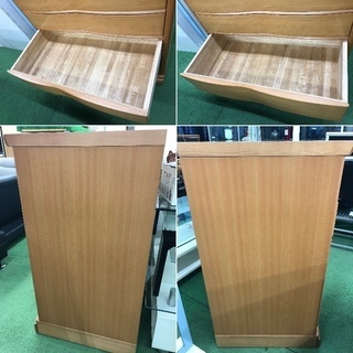 美品 ■【 府中家具 焼印 】 松岡家具製造 5段チェスト 整理箪笥 桐箪笥 メイプル 高級タンス