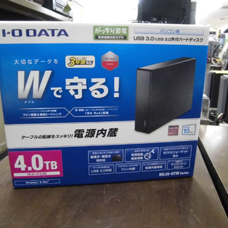 西野店 外付けハードディスク 録画 HDD USB3.0対応 4TB 未使用品