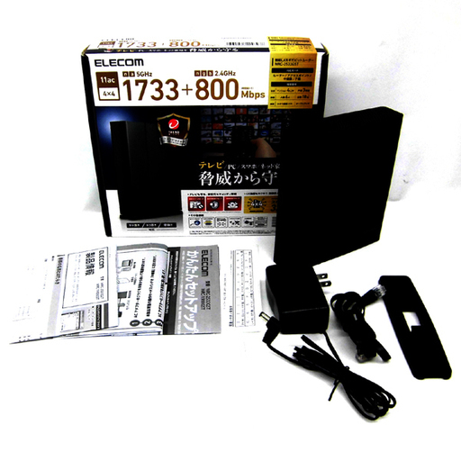 西野店 ELECOM 11ac 1733+800Mbps 無線LANギガビットルーター WRC-2533GST 周辺機器 PC