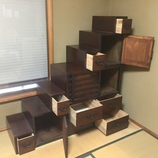 木製 階段 箪笥 三つに分かれます。 【公式通販】