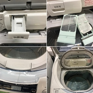 美品【 Panasonic 】パナソニック 洗濯8.0㎏/乾燥4.5㎏ 洗濯乾燥機 エコナビ搭載　エコウォッシュシステム