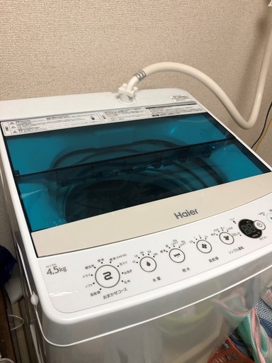 ☆値下げしました☆2017年製「Haier 全自動洗濯機 4.5キロ」使用期間1年未満