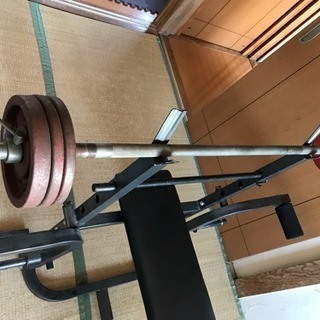 マルチトレーニングベンチ バーベル＋2.5×6枚セット