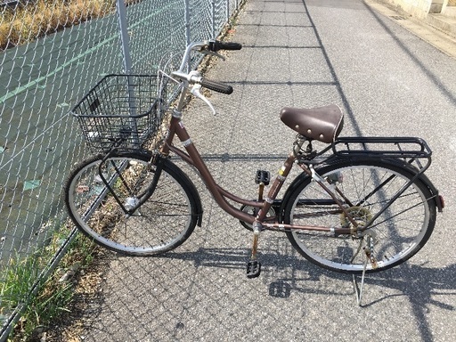 自転車 茶色 6段変速