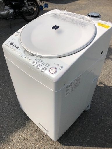SHARPプラズマクラスター8㌔熱乾燥洗濯機 超クリーニング済み✨
