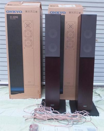 ☆\tオンキョー ONKYO D-309E SPEAKER トールボーイスピーカー インテリア性も高い◆ペア2点セット