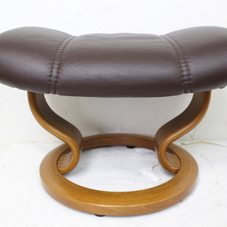 【美品】エコーネス/EKORNES ストレスレス コンサル Mサイズ/オットマン付/リクライニングソファ/本革/レザー