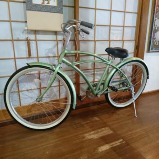 自転車 ２６インチ miyata Beeno ｴﾒﾗﾙﾄﾞｸﾞﾘｰﾝ パール