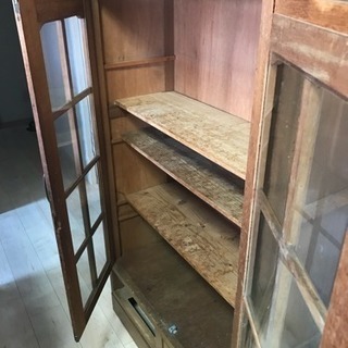 昭和レトロアンティーク食器棚、飾り棚 - 家具
