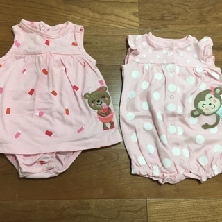 ベビー服 2枚まとめて 女の子 60-70 3ヶ月 6-9ヶ月