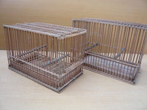 鳥かご（さしこ）2個・竹製