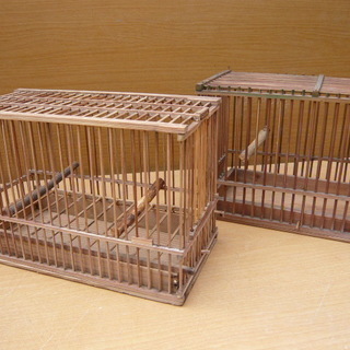 鳥かご・2個（さしこ）竹製品