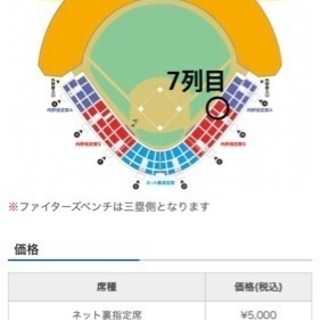 3枚連番 8/1日本ハムファイターズ × 千葉ロッテマリーンズ戦 定価です