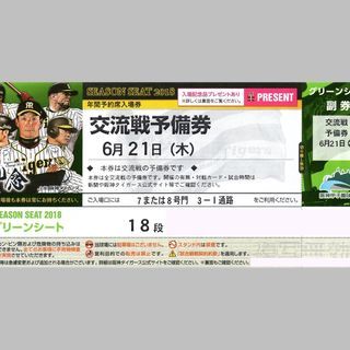 6/21(木) 甲子園 阪神 vs オリックス 交流戦 バックネ...