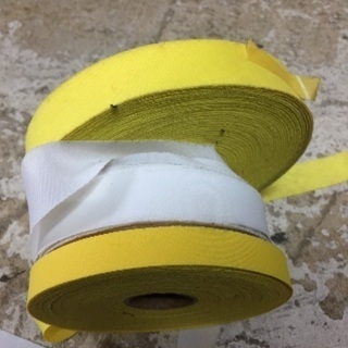 バイアステープ 3個セット リボン 黄色 白