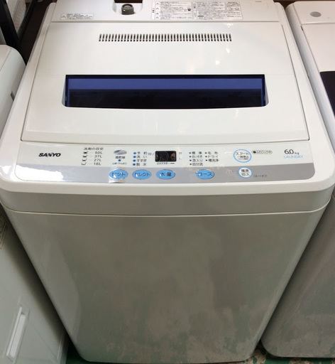 【送料無料・設置無料サービス有り】洗濯機 SANYO ASW-60D 中古