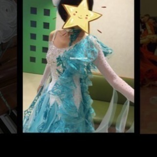 社交ダンス ドレス ツタの葉模様