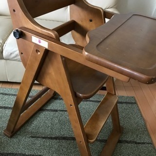 木製ベビーチェア  子供椅子 ハイチェア