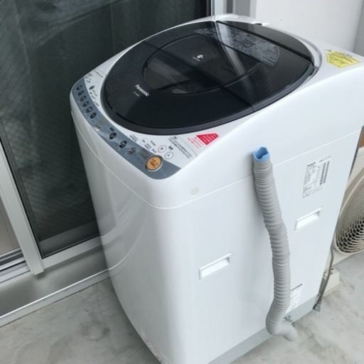 ナノイー Panasonic エコナビ搭載 8.0kg 全自動洗濯機 取説付属