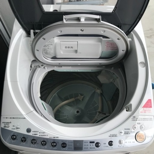 ナノイー Panasonic エコナビ搭載 8.0kg 全自動洗濯機 取説付属 ...